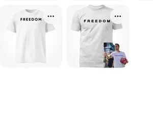Freedom Charlie Kirk weißes T-Shirt Tee Shirt kurzarm Größe XL - Bild 1 von 5