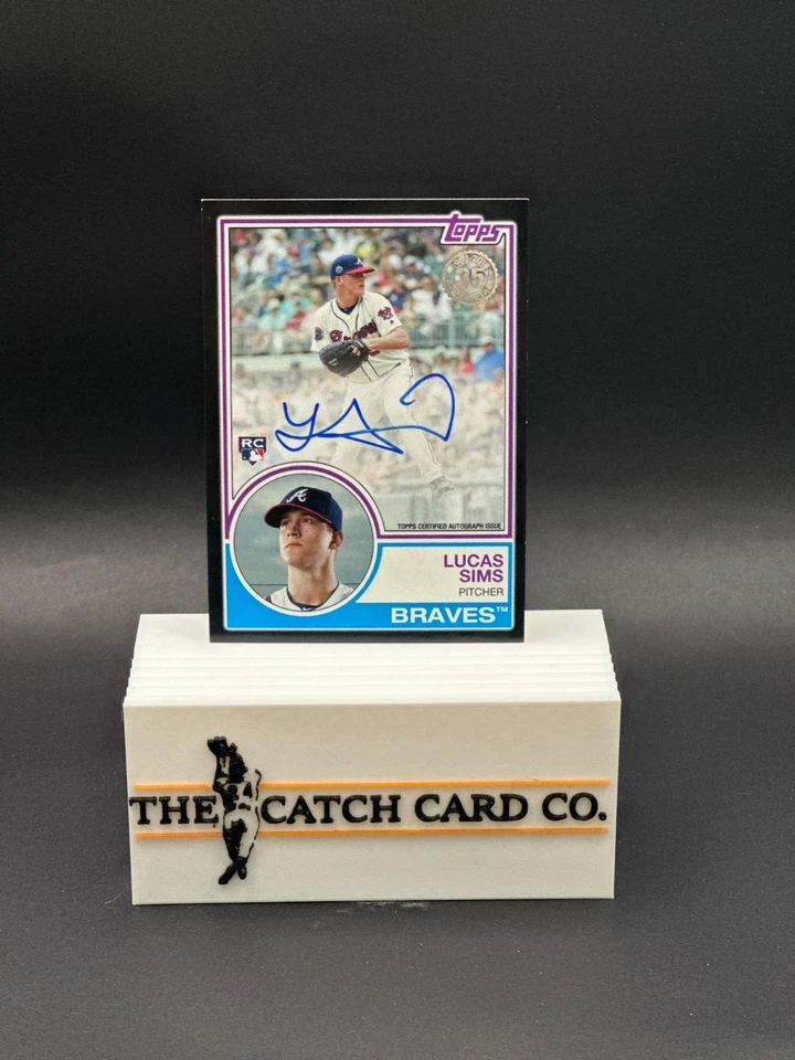 2018 Topps - 1983 Topps Design Autographs Lucas Sims #83A-LS Black /99 (AU, RC) - Image 1 of 2