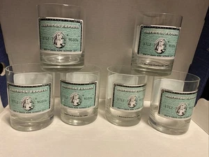 Juego de 6 vasos de bar American Express dobles rocas antiguas de colección 1981 - Imagen 1 de 3
