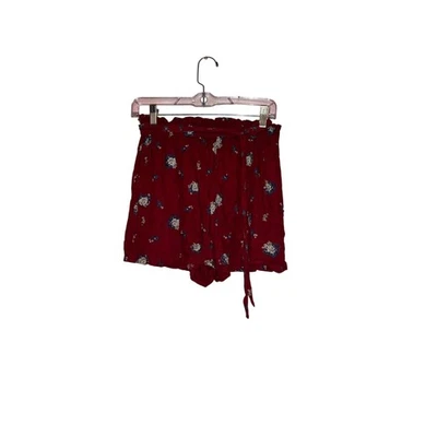 Hollister Rojo Floral Cómodo Pantalones Cortos Talla Mediana  Foto 1 de 4