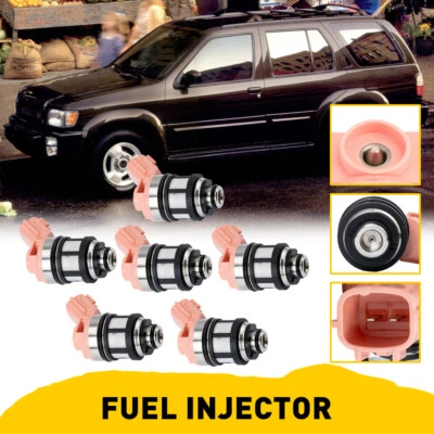 NEW 6 Pcs Fuel Injectors For 1996-2004 Nissan Frontier Pathfinder Xterra 3.3L - Image 1 of 4