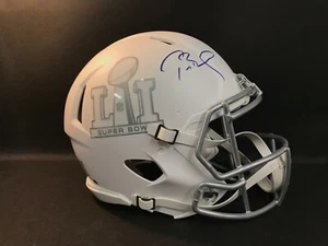Tom Brady Signed Full Size White Authentic Super Bowl 51 Speed Helmet STEINER - Picture 1 of 19