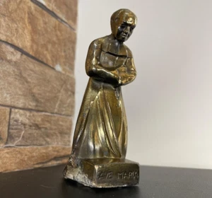 Bronze Saint Antique French Statue Ave Maria religious Lourdes Mary Rare⭐ - Picture 1 of 15