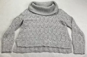 White House Black Market Pullover Damen L Petite grau schimmernd - Bild 1 von 8