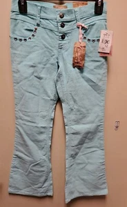 Candies Corduroy Pants Size 12 Girls With Rhinestones Wide Leg Kd22 - Picture 1 of 5
