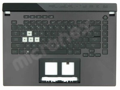 PARA ASUS 90NR0572-R33US0 Teclado reposamanos LED RGB 4 ZONAS gris con acabado negro Foto 1 de 2