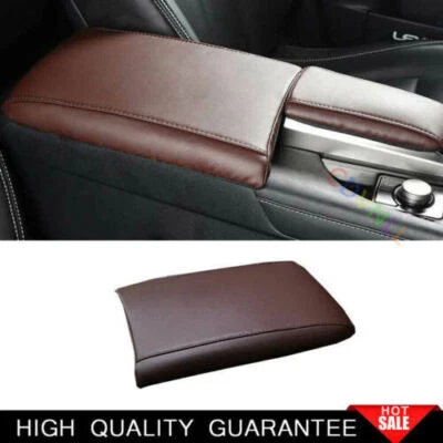 For Lexus RX350 450h 2016-2022 Dark Brown Leather Console Armrest Box Cover Trim - Изображение 1 из 4