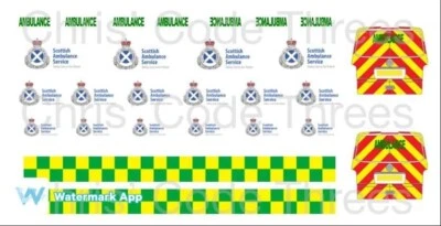 Code 3 Adhesive Vinyl Decal Suit Oxford Diecast 1/76 van - Scottish Ambulance - Image 1 of 4