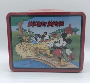 Disney Mickey Mouse Metal Lunch Box, School Bus, Wagon, Series #2 - Sealed New - Picture 1 of 7