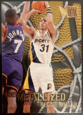 Reggie Miller 1996-97 Fleer Metal - Metalized Indiana Pacers Basketball Card#129 - Image 1 of 2