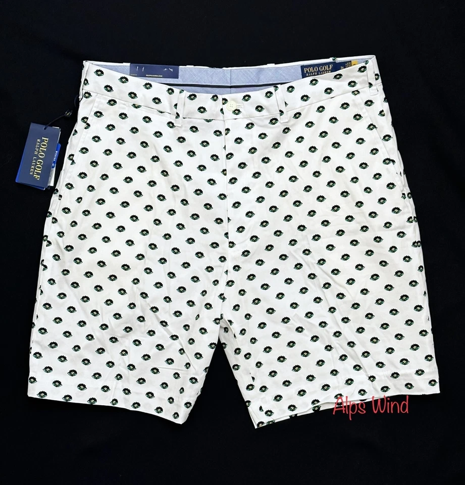 Polo Golf Ralph Lauren Shorts White Floral Classic Fit Men's Size 34