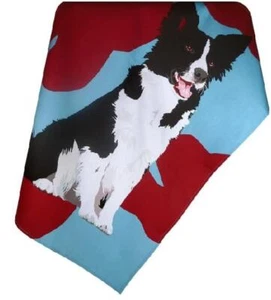Toalla de té de algodón de cocina Border Collie para perro diseñada en Reino Unido nueva con etiquetas colores vibrantes - Imagen 1 de 1