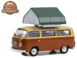 VW T2 Bus with Cartop Sleeper tent - 1978 - brown / beige - Greenlight 1:64 - Picture 1 of 6