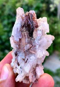 Atemberaubender roter Rutilhaufen auf Adularia aus Skardu Pakistan - 55 Gramm - Bild 1 von 5