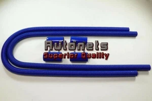 Kit de manguera de calentador de acero inoxidable azul de 44" tapa de aluminio caña caliente para ratas - Imagen 1 de 1