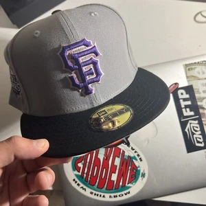 Sombrero ajustado exclusivo de los Guants de San Francisco Hat Club paquete Fuji talla 7 3/8 - Imagen 1 de 5