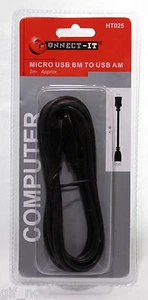 Micro usb BM to usb AM HT025 CABLE LENGTH 2M - Picture 1 of 3