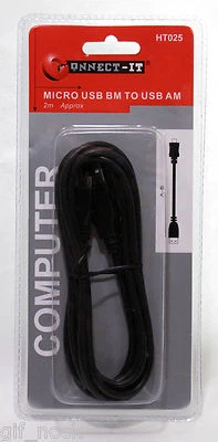 Micro usb BM to usb AM HT025 CABLE LENGTH 2M  - Image 1 of 3