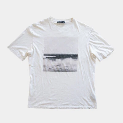 Raf Simons Роберт Мэпплторп волны большого размера футболка белый S - Изображение 1 из 2