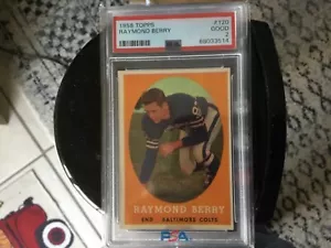 1958 Topps Raymond Berry 2nd Year Card PSA 2 - Picture 1 of 2