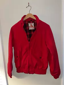 Baracuta Vintage G9 Harrington Jacket Mens 36R Red Flannel Lined Bomber Coat by - Picture 1 of 6