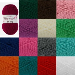King Cole Big Value DK 50g Knitting Crochet Yarn Double Knit Acrylic Wool - Picture 1 of 51