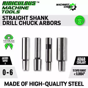 3/4" to JT33 Straight Shank Drill Chuck Arbor- High quality steel - Picture 1 of 6