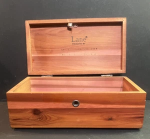 Vtg Lane Mini Cedar Chest Wood Box Cappel Furniture Parsippany New Jersey No Key - Picture 1 of 9
