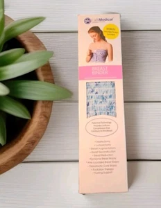 New Compression Breast Binder EAB Medical Lined Large 36"- 40" Floral Blue - Picture 1 of 5