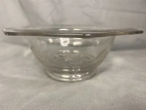 Vintage Glastonbury Deloris Lotus 6” Bowl Etched Glass Octagon 8 Sided - Picture 1 of 6