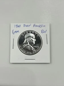 Moneda de plata Franklin 1960 Philadelphia Mint plata gema BU prueba - Imagen 1 de 2