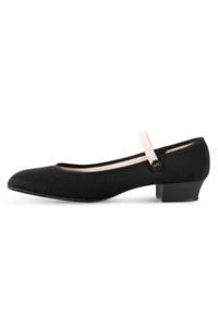 BLOCH Accent Low Heel Canvas RAD Character Dance Shoes Suede Sole Black S0326 - Picture 1 of 1