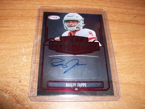 2022 Sage Collectibles Peak Performance Football Bailey Zappe Rookie Auto Card - Picture 1 of 2