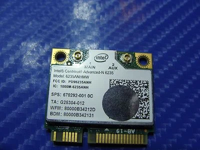 HP ZBook 15 15.6" Genuine Laptop Wireless WiFi Card 670292-001 6235ANHMW - Image 1 of 2