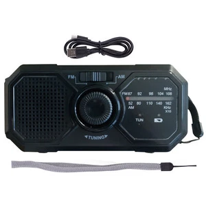 Radio de iluminación con manivela Radio de carga solar multifunción para - Imagen 1 de 12
