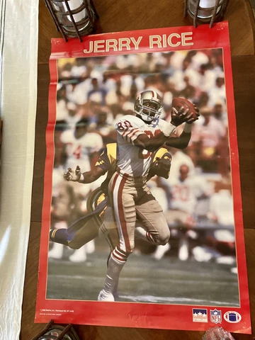 Vintage Starline 1988  NFL football Jerry Rice San Francisco 49ers Poster, 22x35 Cover