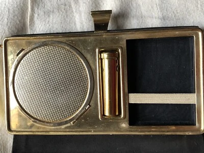 Ladies Minaudière Vintage Vanity Clutch Purse. Compact, Lipstick & Cigarettes - Image 1 of 4
