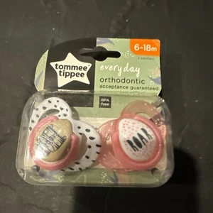 Tommee Tippee Infant Baby Orthodontic Pacifier Binky Tiger Roar Pink 6-18 Months - Picture 1 of 5
