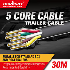 30M x 5 Core Wire Cable Trailer Cable Automotive Boat Caravan Truck Coil V90 PVC