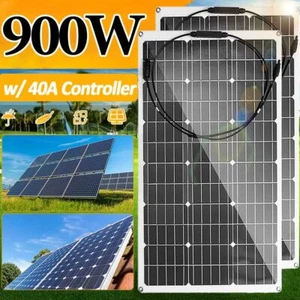 900Watt Mono Solar Panel Kit With 40A PWM Battery Charge Controller Grid System - Picture 1 of 18
