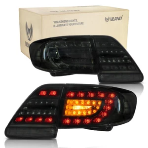 VLAND Smoked Tail Lights For Toyota Corolla 2011-2013 Rear Lamps Assembly Pair - Picture 1 of 12