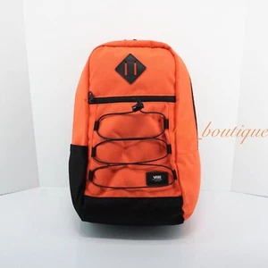 NWT Vans Snag Backpack School Laptop Bag Polyester VN0A3HCBFLM Orange Black $45 - Picture 1 of 11