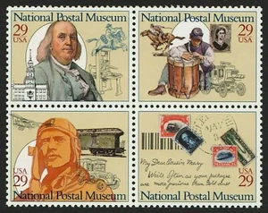 =WOW= #2782a NATIONALES POSTMUSEUM 4ER-BLOCK, kostenloser Versand, Pony Express, Form A  - Bild 1 von 2