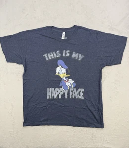 Zuni Shirt Men's Donald Duck The is My Happy Face Tee T-Shirt Blue Large NWOT - Picture 1 of 9