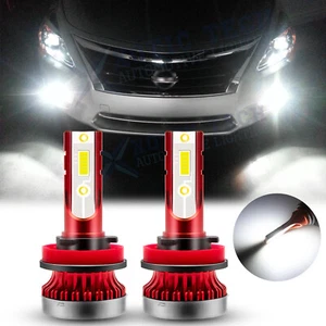 For Nissan Maxima Altima Rogue Sentra Titan LED Fog Light Bulbs White 6000K 2pcs - Foto 1 di 12