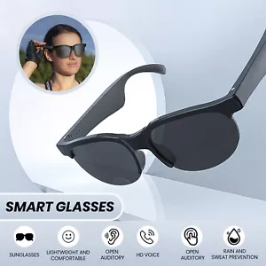 Wireless Bluetooth Audio AI Smart Polarized Sunglasses Headphone Sports Glasses - Picture 1 of 16