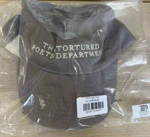 Taylor Swift Hat The Tortured Poets Department Gray Dad Cap Sealed New - Picture 1 of 5
