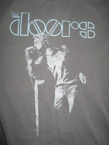 AL Style Label - JIM MORRISON The DOORS "Alive" (LG) T-Shirt GRAY - Picture 1 of 2