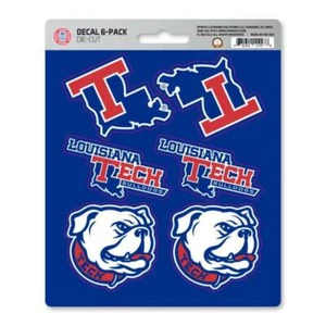 Louisiana Tech University Bulldogs - Set Of 6 Sticker Sheet - Picture 1 of 1