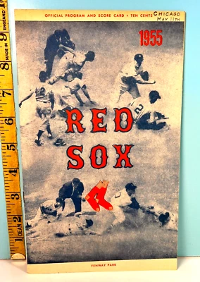 🔥11 Mayo 1955 Boston Red Sox Programa de Béisbol v Medias Blancas Puntuado ¡ALTO GRADO!🔥 Foto 1 de 2
